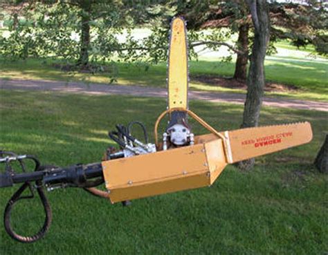 chainsaw skid steer attachment|limb saw attachment for tractor.